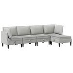 vidaXL Ensemble de meubles pour le salon 5 Pièces Gris clair Tissu