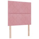 vidaXL Lit à Ressorts avec Matelas & LED Rose 90x190 cm en Velours