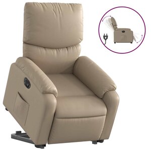 vidaXL Fauteuil inclinable électrique cappuccino similicuir