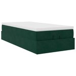 vidaXL Cadre de lit ottoman avec matelas vert foncé 80x200 cm velours