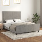 vidaXL Cadre de lit sans matelas gris clair 140x200 cm velours