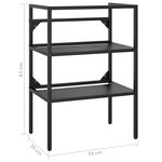 vidaXL Cadre de lavabo de salle de bain Noir 59x38x83 cm Fer