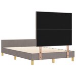 Lit vidaXL Taupe 120x200 cm en Tissu