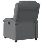 vidaXL Fauteuil inclinable Gris Similicuir