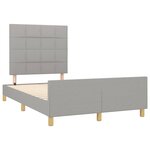 vidaXL Cadre de lit sans matelas gris clair 120x190 cm tissu