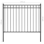 vidaXL Clôture de jardin Acier 1 7x1 2 m Noir