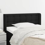 vidaXL Tête de lit avec oreilles Noir 83x16x78/88 cm Tissu