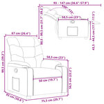 vidaXL Fauteuil inclinable Noir Similicuir