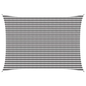vidaXL Voile d'ombre 3 x 6 m HDPE Rectangulaire Anthracite et blanc