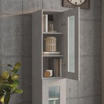 vidaXL Armoire murale suspendue Gris béton 34 5x34x90 cm