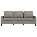 vidaXL Canapé à 3 places Taupe 180 cm Tissu