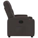 vidaXL Fauteuil inclinable Marron foncé Tissu