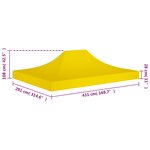 vidaXL Toit de tente de réception 4 5x3 m Jaune 270 g/m²