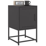 vidaXL Table de chevet noir 36x39x60 5 cm acier