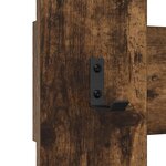 vidaXL Porte-manteau mural avec stockage Chêne fumé 65 x 3 x 100 cm