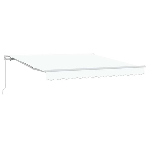 vidaXL Auvent Rétractable Blanc 350 x 250 cm Polyester et Aluminium