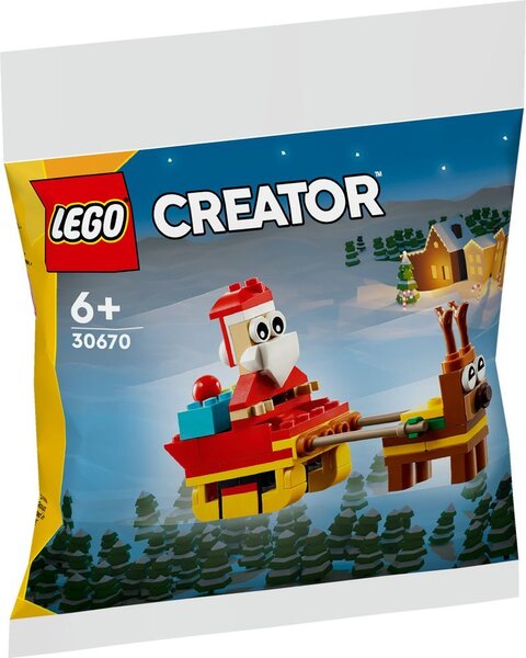 LEGO Creator - Ensemble de construction de la promenade en traîneau du Père Noël (Polybag) - 30670
