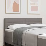 vidaXL Tête de lit LED avec bandes LED Taupe 160 cm tissu