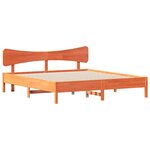 vidaXL Cadre de lit sans matelas cire marron 200x200cm bois pin massif