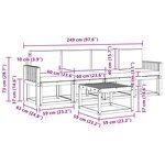 vidaXL Ensemble de canapés d'extérieur 5 pc Blanc et crème