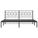 vidaXL Cadre de lit métal sans matelas avec tête de lit noir 183x213cm