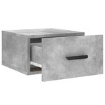 vidaXL Table de chevet murale gris béton 35x35x20 cm