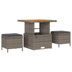 vidaXL Ensemble de canapé de jardin 12 Pièces Gris polyrotin