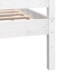 vidaXL Cadre de lit Blanc Bois massif 200x200 cm