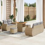 vidaXL Ensemble de Canapé de Jardin 8 Pièces beige et gris clair