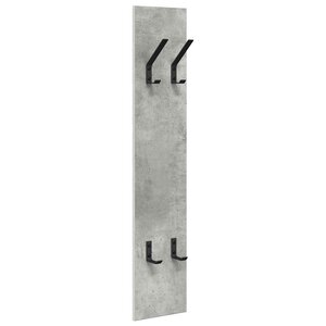vidaXL Porte-manteau mural Montage mural Gris béton 20 x 1.5 x 100 cm