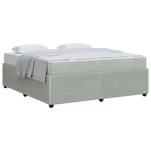 vidaXL Cadre de lit avec matelas Gris clair 180 x 200 cm tissu