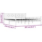 vidaXL Cadre de lit sans matelas blanc métal 200x200 cm