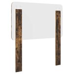 vidaXL Tête de lit avec tête de lit Chêne fumé 80 cm Bois d'ingénierie