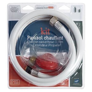 Kit parasol chauffant raccord a visser 1,5m