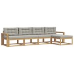 vidaXL Ensemble de canapés d'extérieur 4 pc Blanc et gris clair