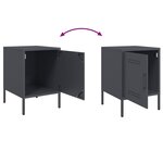 vidaXL Table de chevet anthracite 36x39x50 5 cm acier