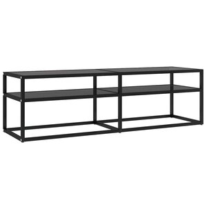 vidaXL Meuble TV Noir 140x40x40 5 cm Verre trempé