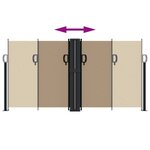 vidaXL Auvent latéral rétractable taupe 120x600 cm