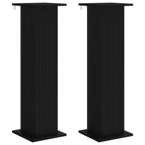 vidaXL Support de Plante 2 pc Noir 30 5 x 30 x 100 5 cm