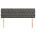 vidaXL Têtes de lit 2 Pièces Gris foncé 72x7x78/888 cm Velours