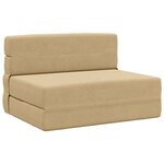 vidaXL Canapé-lit pliable Vert Gris 100 x 80 x 60 cm Tissu