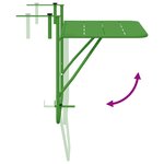 vidaXL Table de balcon pliable verte 60x40 cm Acier