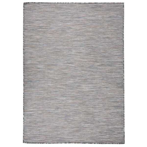 vidaXL Tapis à tissage plat d'extérieur 200x280 cm Marron et bleu