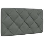 vidaXL Cadre de lit avec LED sans matelas gris foncé 90x200 cm tissu