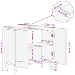 vidaXL Armoire d'évier Noir 62 x 33 x 58 cm Bois de mangue massif