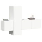 vidaXL Ensemble de meubles TV 3 Pièces Blanc Bois d'ingénierie