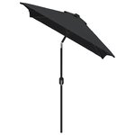 vidaXL Parasol d'extérieur avec mât en métal 300x200 cm Noir