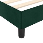 vidaXL Cadre de lit sans matelas vert foncé 140x190 cm velours