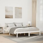 vidaXL Cadre de lit extra long sans matelas 140x220 cm bois massif pin