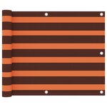 vidaXL Écran de balcon Orange et marron 75x400 cm Tissu Oxford